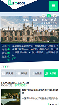 学校行业手机模板网站